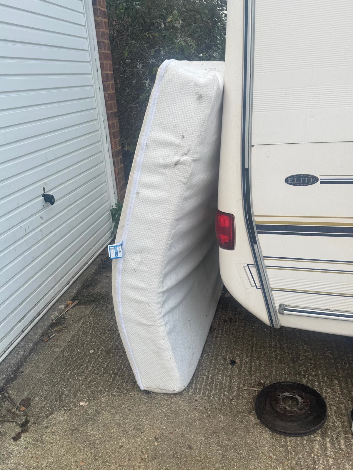 Old mattress removed during a caravan clearance