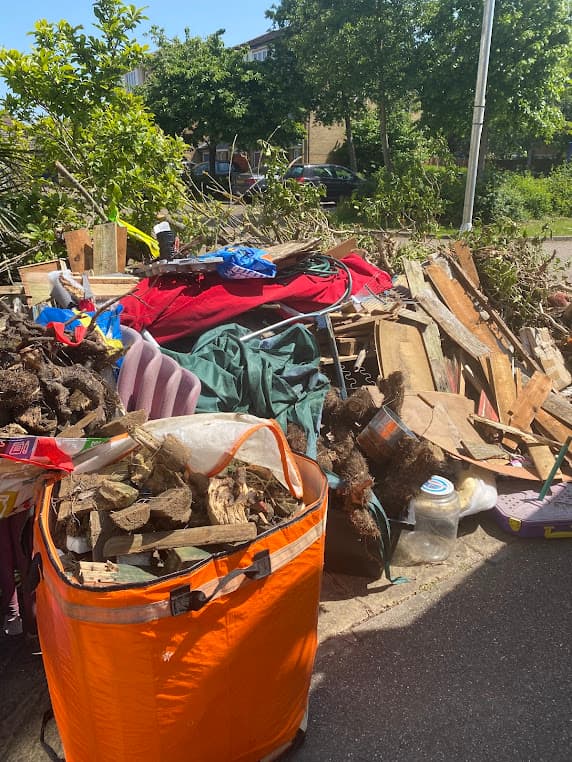 Green waste and garden clearance pile