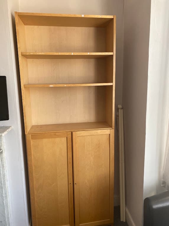 Old bookcase ready for clearance