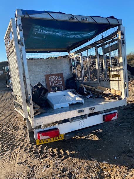 Mixed waste loaded for disposal