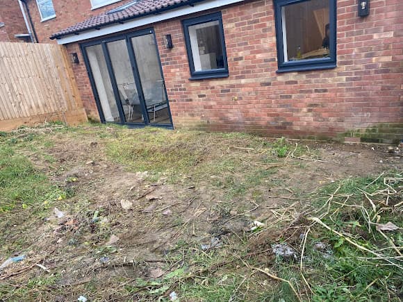 Garden fully cleared after our visit